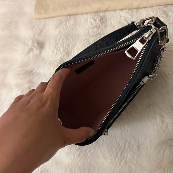 Louis Vuitton Black Marelle Shoulder Bag with Silver Hardware - Picture 7 of 8